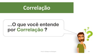 Correlação
100
...O que você entende
por Correlação ?
Prof. Dr. Rodrigo Lins Rodrigues
 