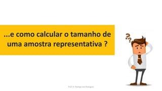 ...e como calcular o tamanho de
uma amostra representativa ?
31Prof. Dr. Rodrigo Lins Rodrigues
 