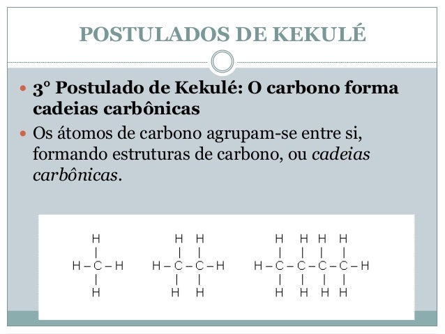Resultado de imagem para postulados de kekulé