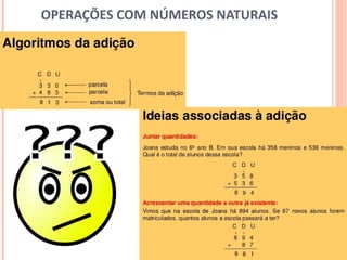 OPERAÇÕES COM NÚMEROS NATURAIS
 
