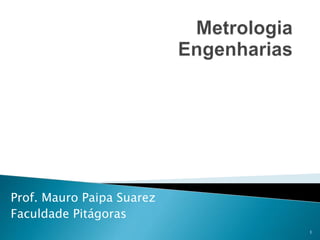 Prof. Mauro Paipa Suarez
Faculdade Pitágoras
1
 