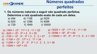 Aula 1 - Números quadrados perfeitos .pptx