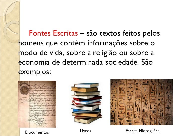 Exemplos De Documentos De Fontes Escritas Novo Exemplo