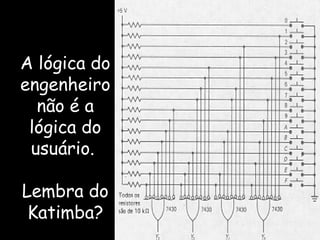 A lógica do engenheiro não é a lógica do usuário.  Lembra do Katimba? 