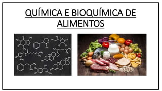 QUÍMICA E BIOQUÍMICA DE
ALIMENTOS
 