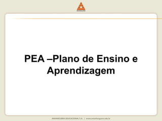 PEA –Plano de Ensino e
Aprendizagem
 