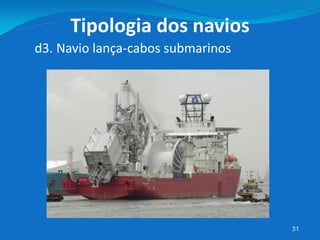 31
d3. Navio lança-cabos submarinos
Tipologia dos navios
 