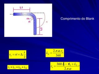 Comprimento do Blank

rn

ri

t
.
2

L = L 1 + Ld + L2

2. . .rn
360

Ld

rn

360 L L1 L2
2. .

 