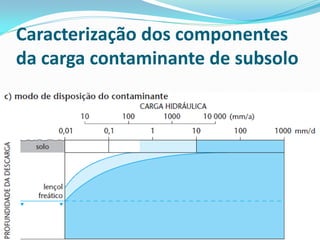 Caracterização dos componentes
da carga contaminante de subsolo

 