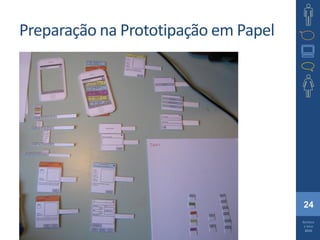 24
Barbosa
e Silva
2010
Preparação na Prototipação em Papel
 