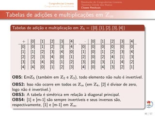 Aula 10 profmat - congruencias lineares e quadraticas - 10 11-17 | PDF