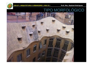 CES-JF | ARQUITETURA E URBANISMO | HAU II | Prof. Msc. Raphael Rodrigues
TIPO MORFOLÓGICO
 