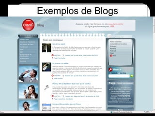 Exemplos de Blogs 