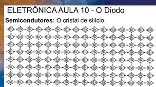 ELETRÔNICA AULA 10 - O Diodo
Semicondutores: O cristal de silício.
 