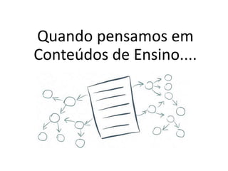 Quando pensamos em
Conteúdos de Ensino....
 