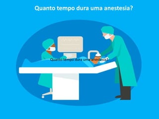Quanto tempo dura uma anestesia?
Quanto tempo dura uma anestesia?
Quanto tempo dura uma anestesia?
 