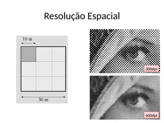 Resolução Espacial
300dpi
600dpi
 