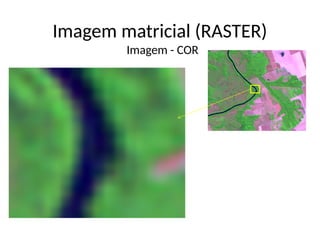 Imagem - COR
Imagem matricial (RASTER)
 