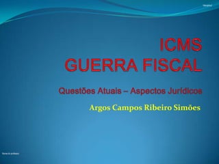 “disciplina”

Argos Campos Ribeiro Simões

Nome do professor

 