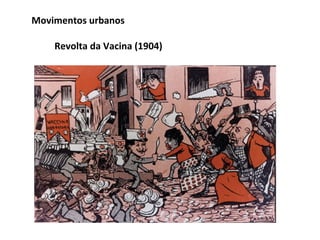 Movimentos urbanos
Revolta da Vacina (1904)

 