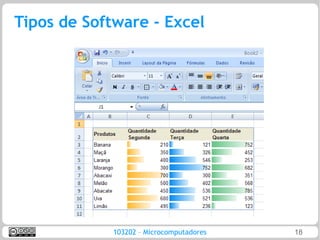 Tipos de Software - Excel




             103202 – Microcomputadores   18
 