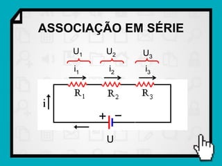 ASSOCIAÇÃO EM SÉRIE
    U1   U2   U3
    i1   i2   i3




         U
 
