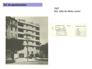 Ed. de apartamentos 1927 Arq. Júlio de Abreu Junior 