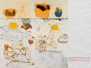 Ronald B.Kitaj.Conheça o país. 1962.
 Óleo sobre tela. 121.9 x 121.9 cm.
 Marlborough Fine Art Ltd. Londres
 