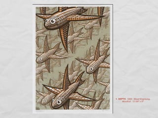 9. DEPTH: 1955: Wood Engraving,
      Woodcut: 12 5/8" x 9":
 