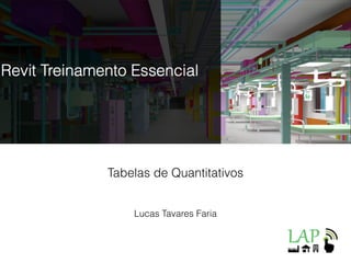 Lucas Tavares Faria
Tabelas de Quantitativos
 