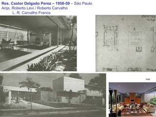 Res. Castor Delgado Perez – 1958-59  – São Paulo Arqs. Roberto Levi / Roberto Carvalho L. R. Carvalho Franco hoje 