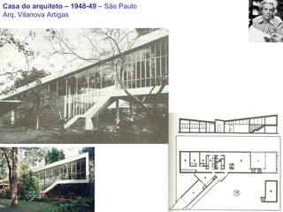 Casa do arquiteto – 1948-49  – São Paulo Arq. Vilanova Artigas 