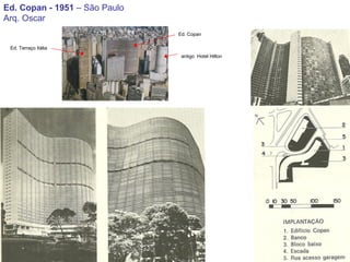 Ed. Copan - 1951  – São Paulo Arq. Oscar Ed. Terraço Itália Ed. Copan antigo  Hotel Hilton 