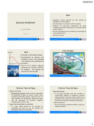 Aula 12 química ambiental e bioquímica - 2014 | PDF