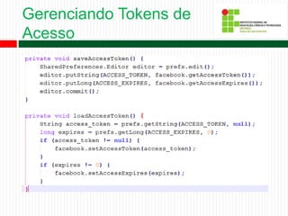 Gerenciando Tokens de
Acesso
 
