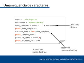 Aula 13 - Trabalhando com strings | PDF