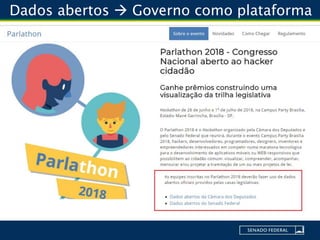 Dados abertos  Governo como plataforma
 