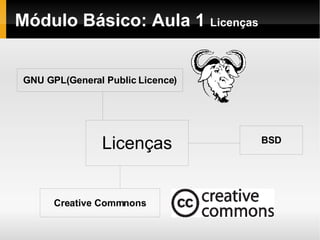 Módulo Básico: Aula 1  Licenças 