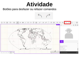 Atividade
Botões para desfazer ou refazer comandos
 