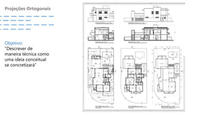 Projeções Ortogonais
Objetivo:
“Descrever de
maneira técnica como
uma ideia conceitual
se concretizará”
 