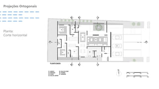 Projeções Ortogonais
Planta:
Corte horizontal
 