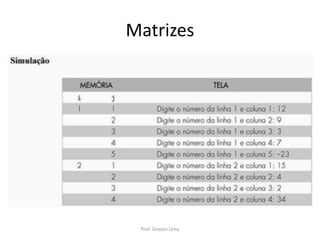 Matrizes
Prof. Gracon Lima
 