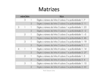 Matrizes
Prof. Gracon Lima
 