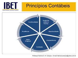 Princípios Contábeis 
Professor Fabrício C. R. Campos –E-mail: fabricioccampos@yahoo.com.br  