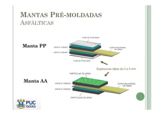 MANTAS PRÉ-MOLDADAS 
ASFÁLTICAS 
MMaannttaa PPPP 
MMaannttaa AAAA 
 