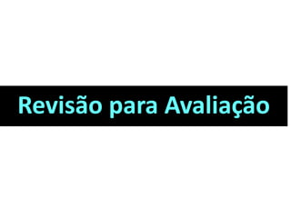 Revisão para Avaliação
 