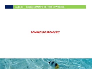 AULA 17 - CASCATEAMENTO DE HUBS E SWITCHES.
DOMÍNIOS DE BROADCAST
 