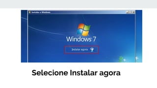 Selecione Instalar agora
 