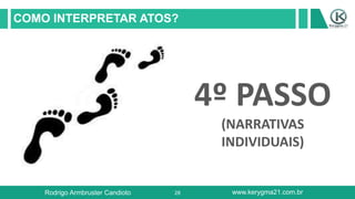 28
COMO INTERPRETAR ATOS?
Rodrigo Armbruster Candioto www.kerygma21.com.br
4º PASSO
(NARRATIVAS
INDIVIDUAIS)
 
