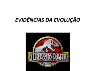 EVIDÊNCIAS DA EVOLUÇÃO
 